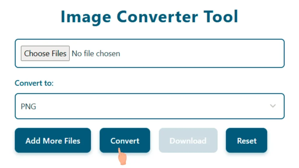 click on convert