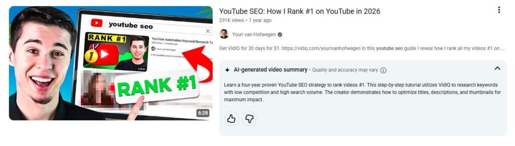 Competitor video analysis